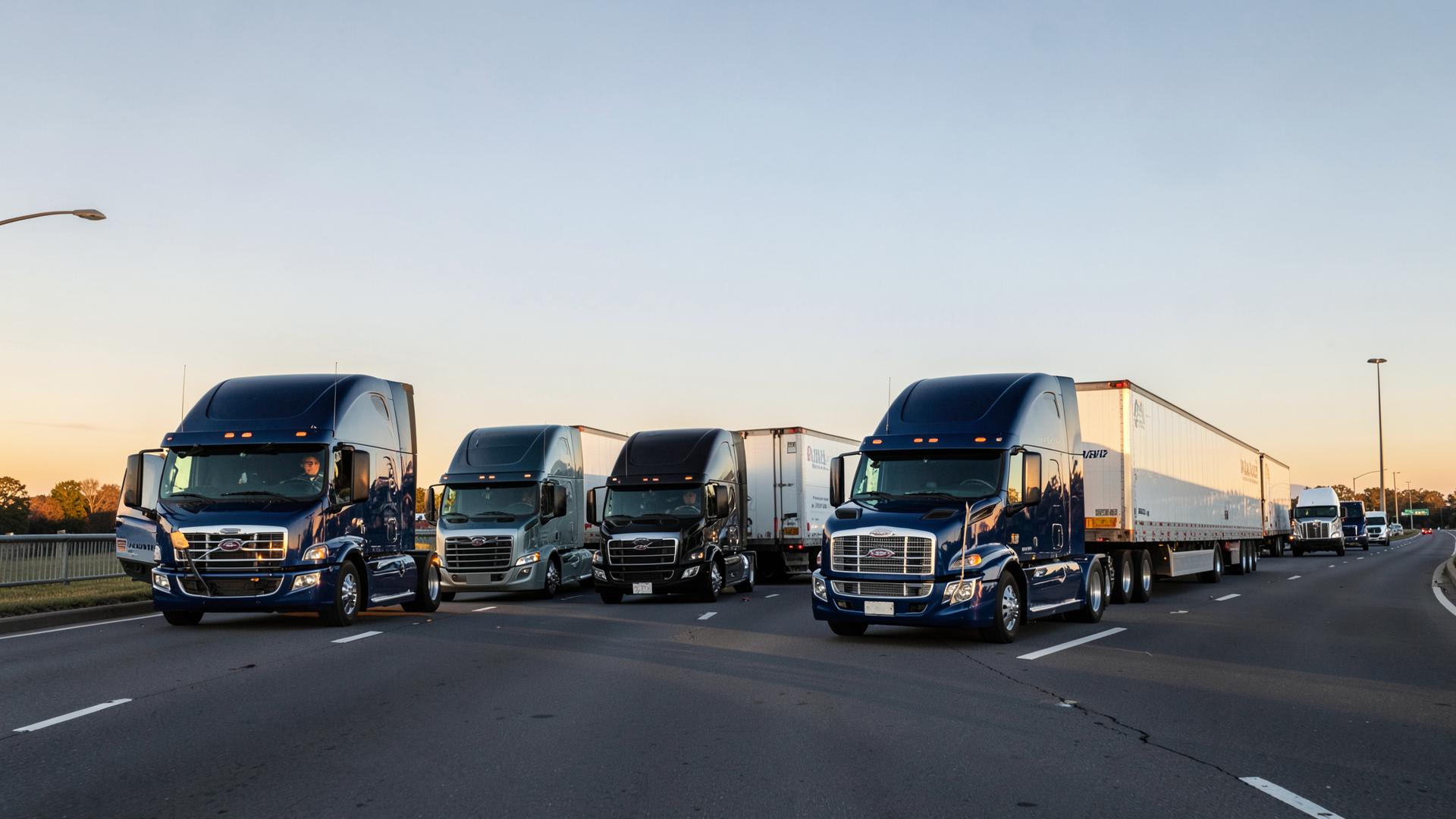 CONTINEX semi-truck fleet on the highway